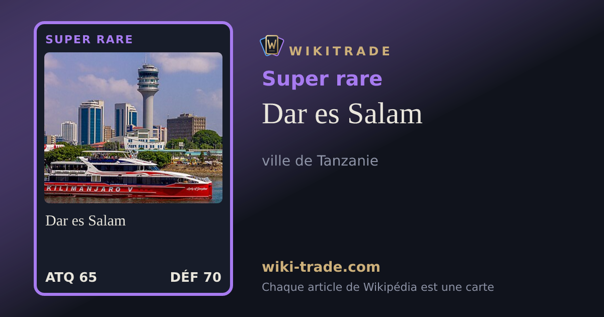 Dar es Salam — carte Super rare