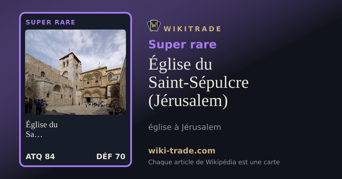 Église du Saint-Sépulcre (Jérusalem) — carte Super rare