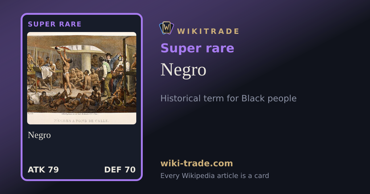 Negro — Super rare card