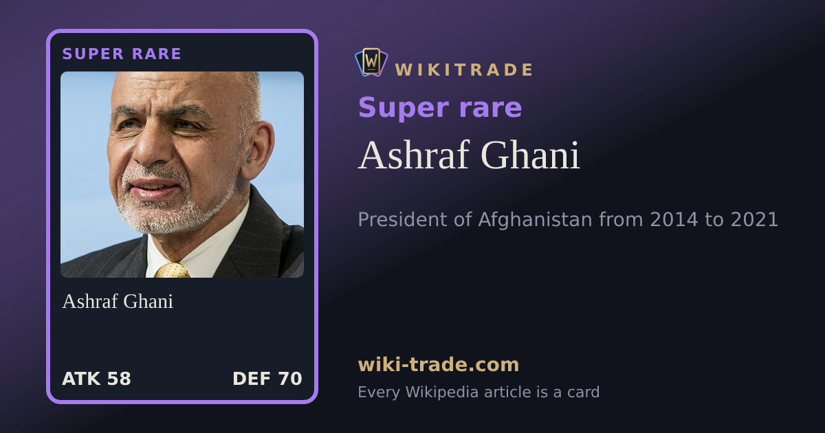Ashraf Ghani — Super rare card