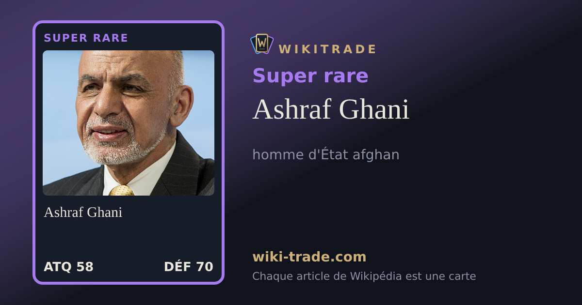 Ashraf Ghani — carte Super rare