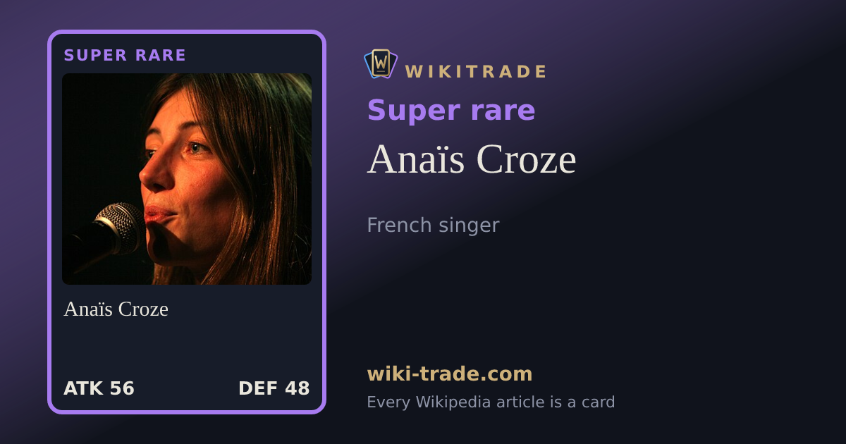 Anaïs Croze — Super rare card