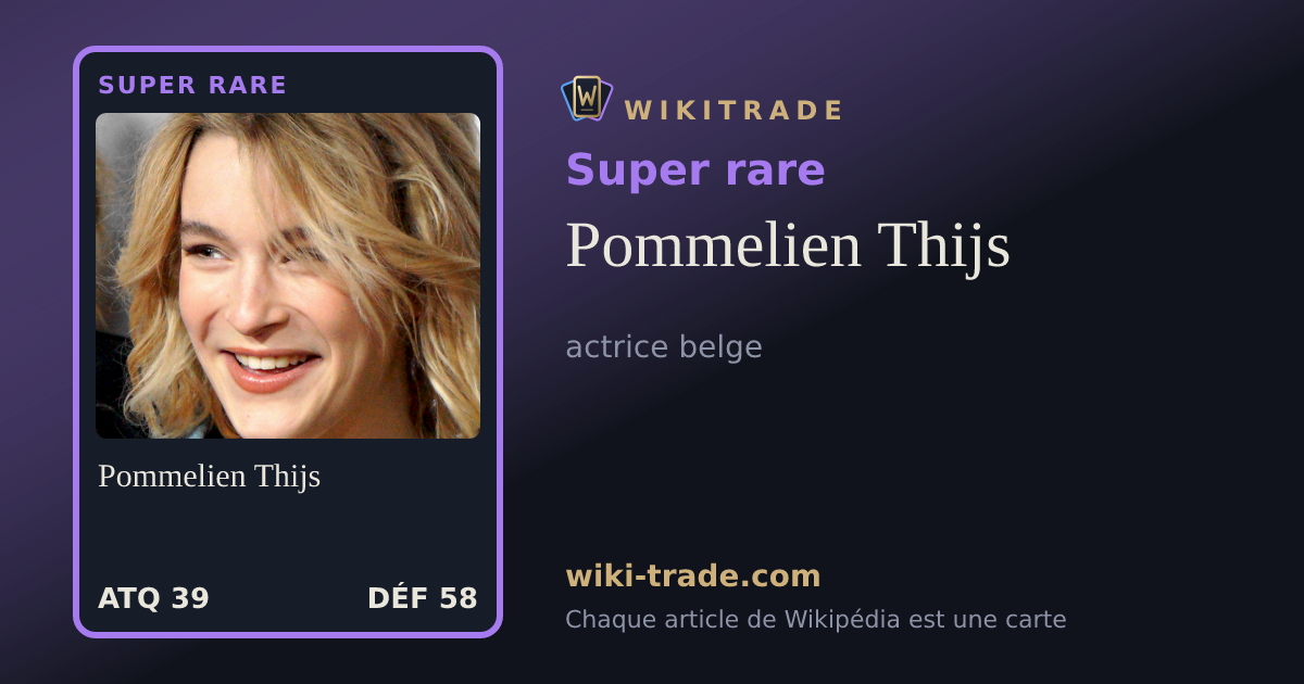 Pommelien Thijs — carte Super rare
