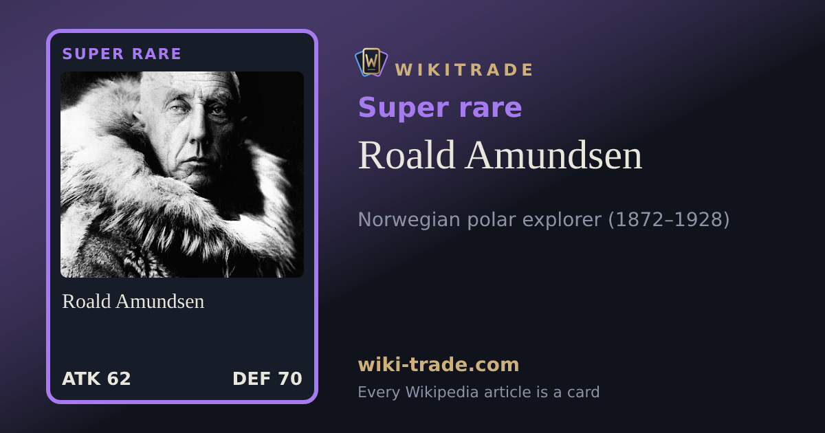 Roald Amundsen — Super rare card