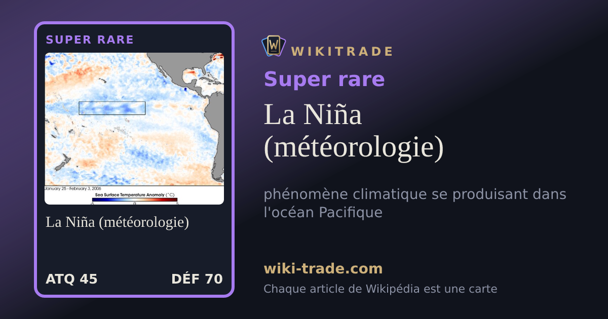 La Niña (météorologie) — carte Super rare
