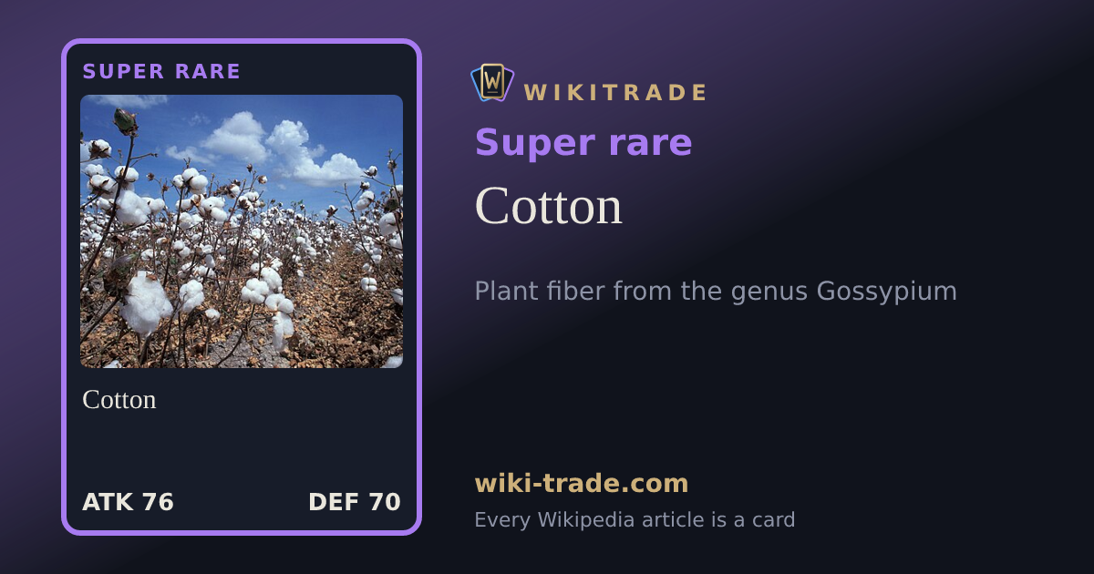 Cotton — Super rare card