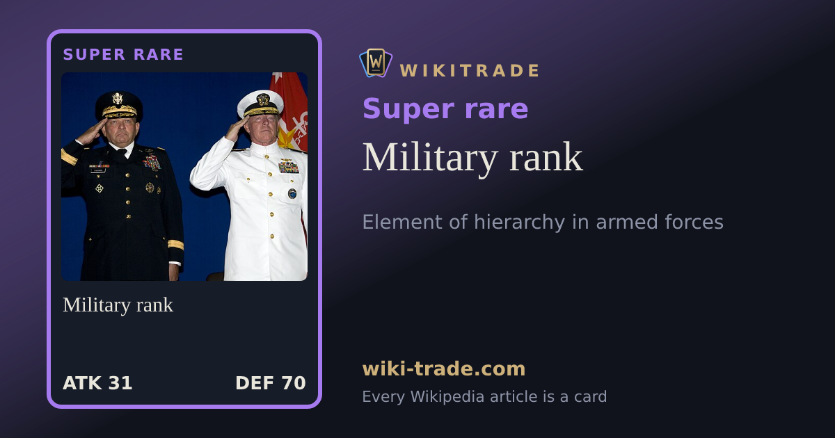 Military rank — Super rare card