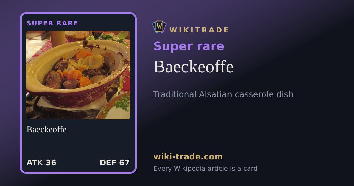 Baeckeoffe — Super rare card