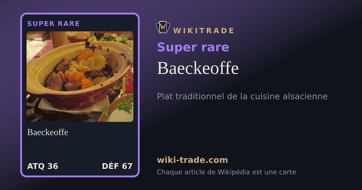 Baeckeoffe — carte Super rare