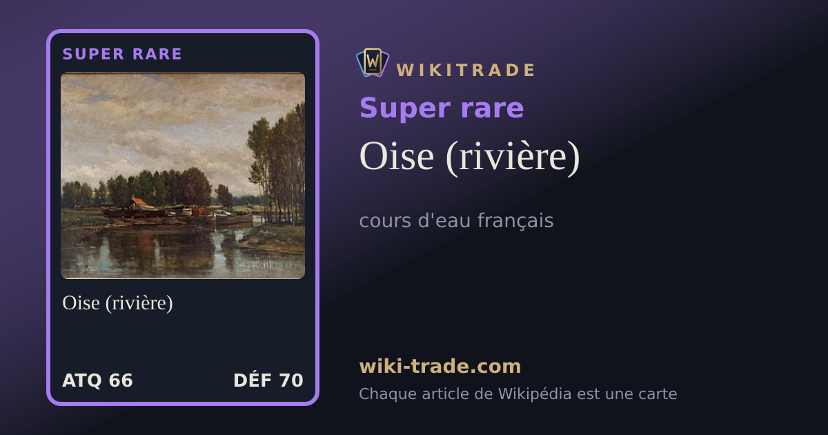 Oise (rivière) — carte Super rare