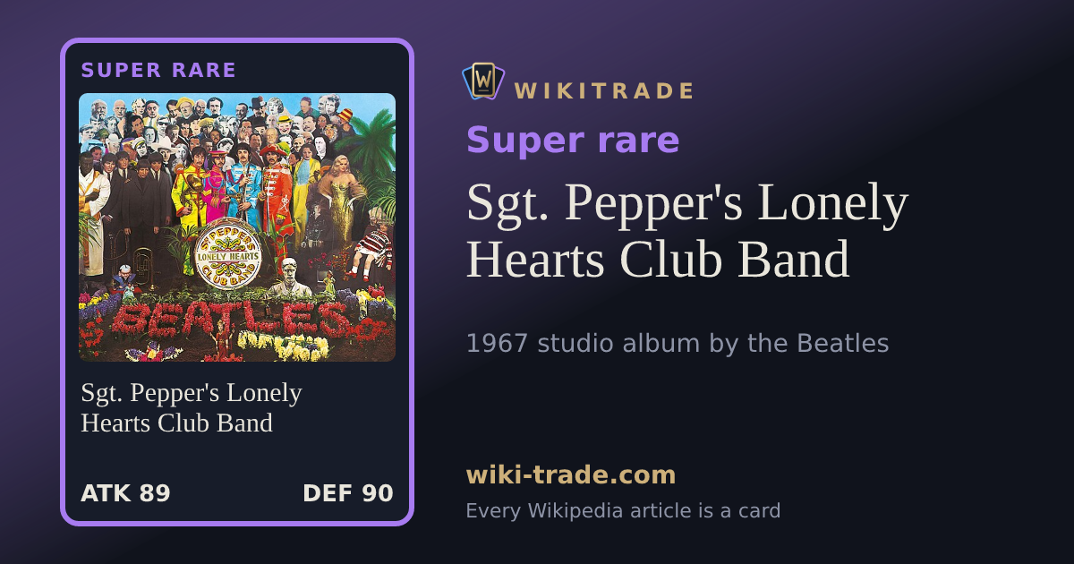 Sgt. Pepper's Lonely Hearts Club Band — Super rare card