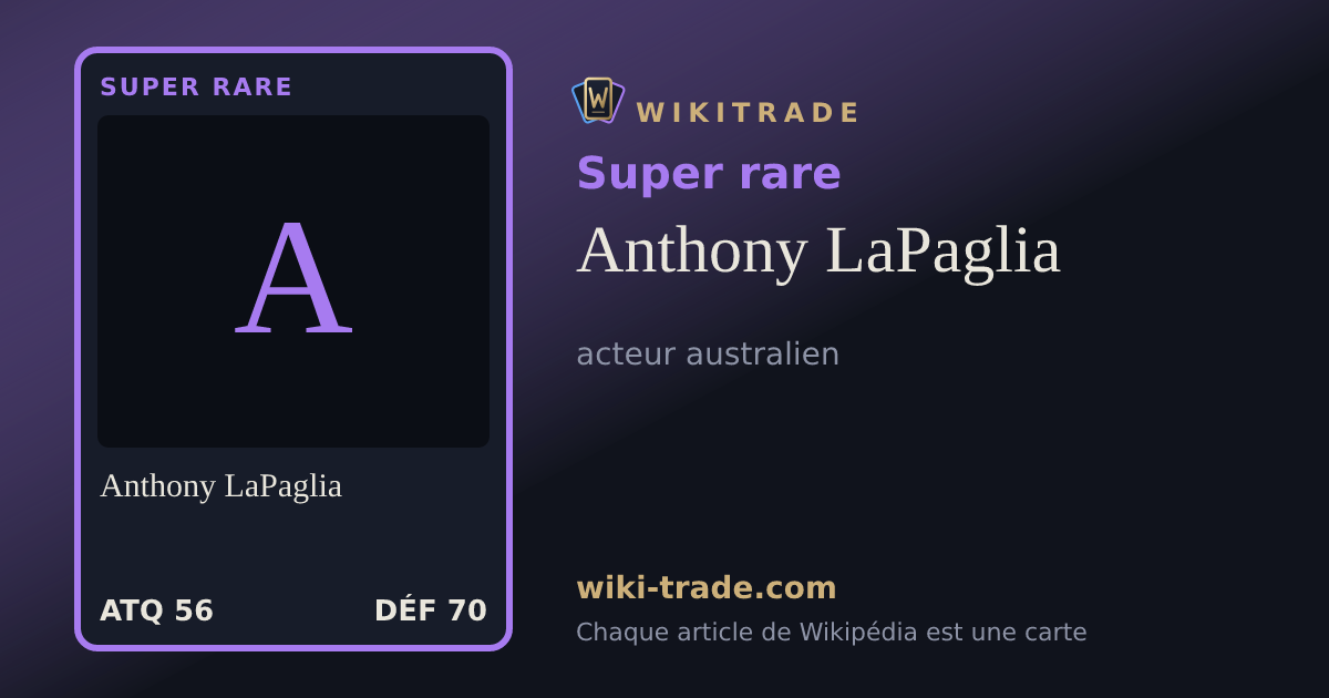 Anthony LaPaglia — carte Super rare