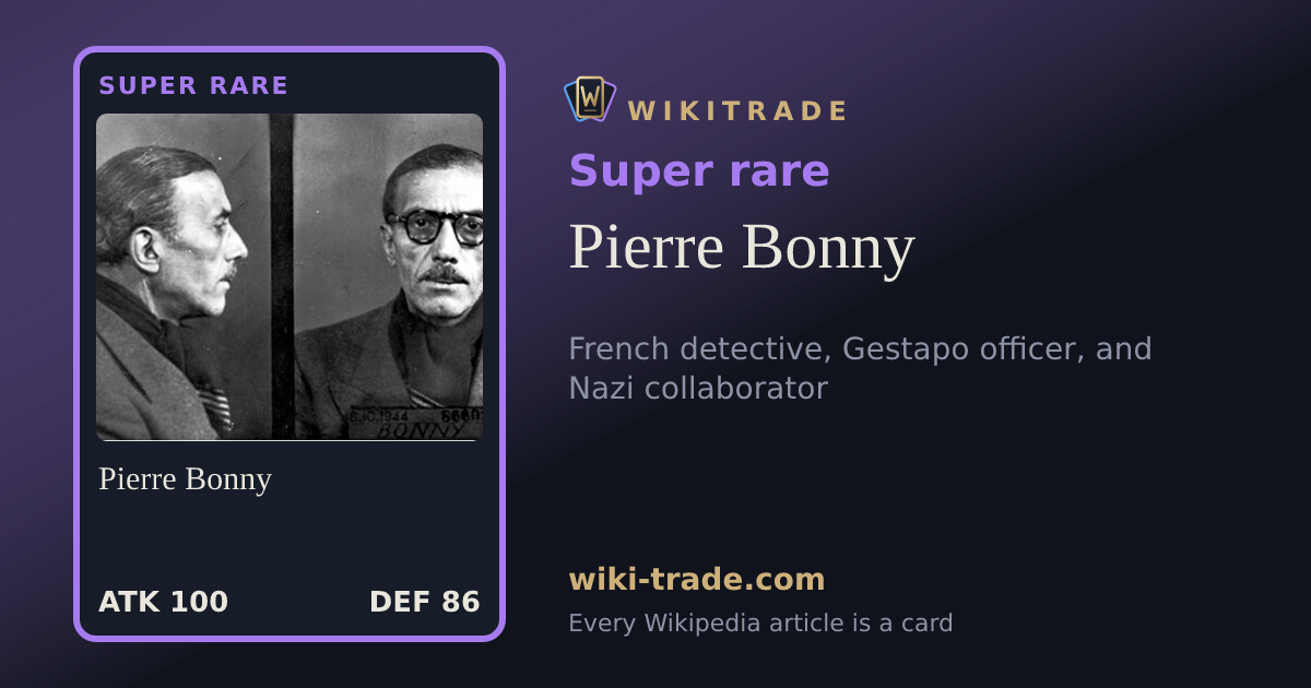 Pierre Bonny — Super rare card