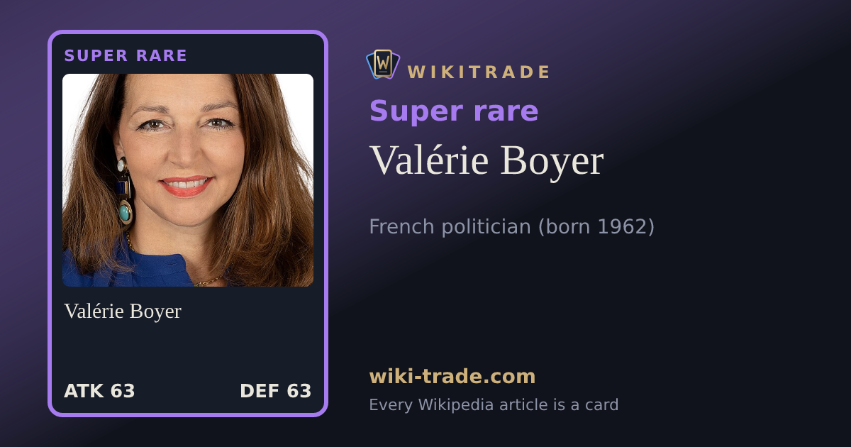 Valérie Boyer — Super rare card