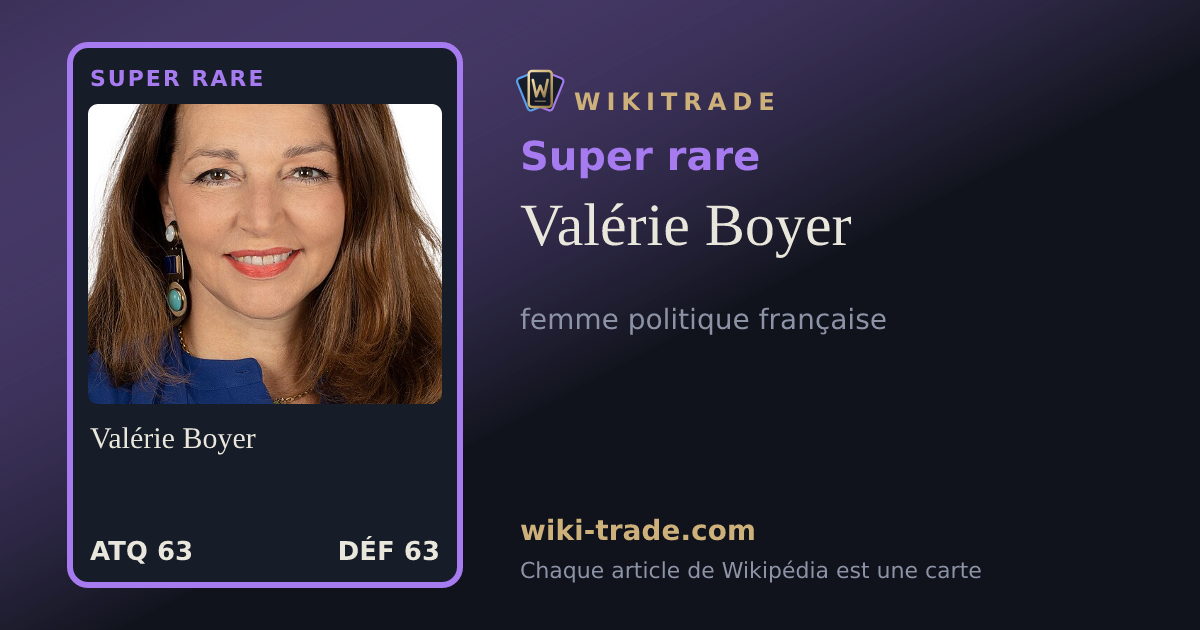 Valérie Boyer — carte Super rare