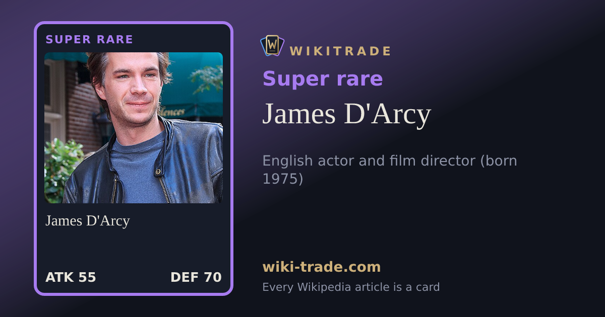 James D'Arcy — Super rare card