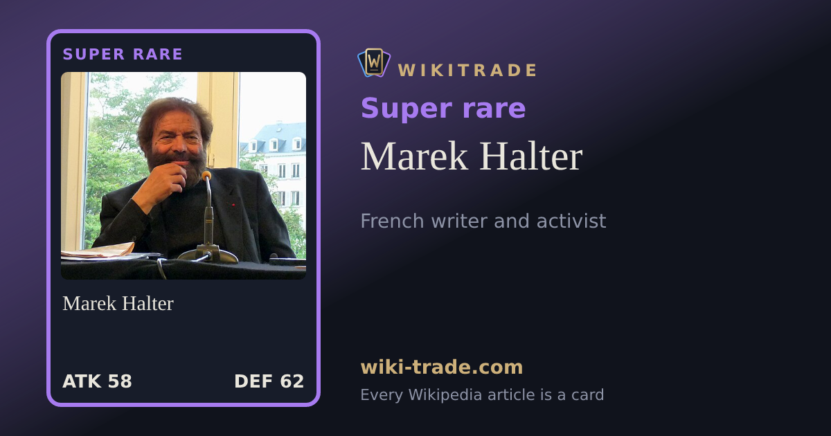 Marek Halter — Super rare card