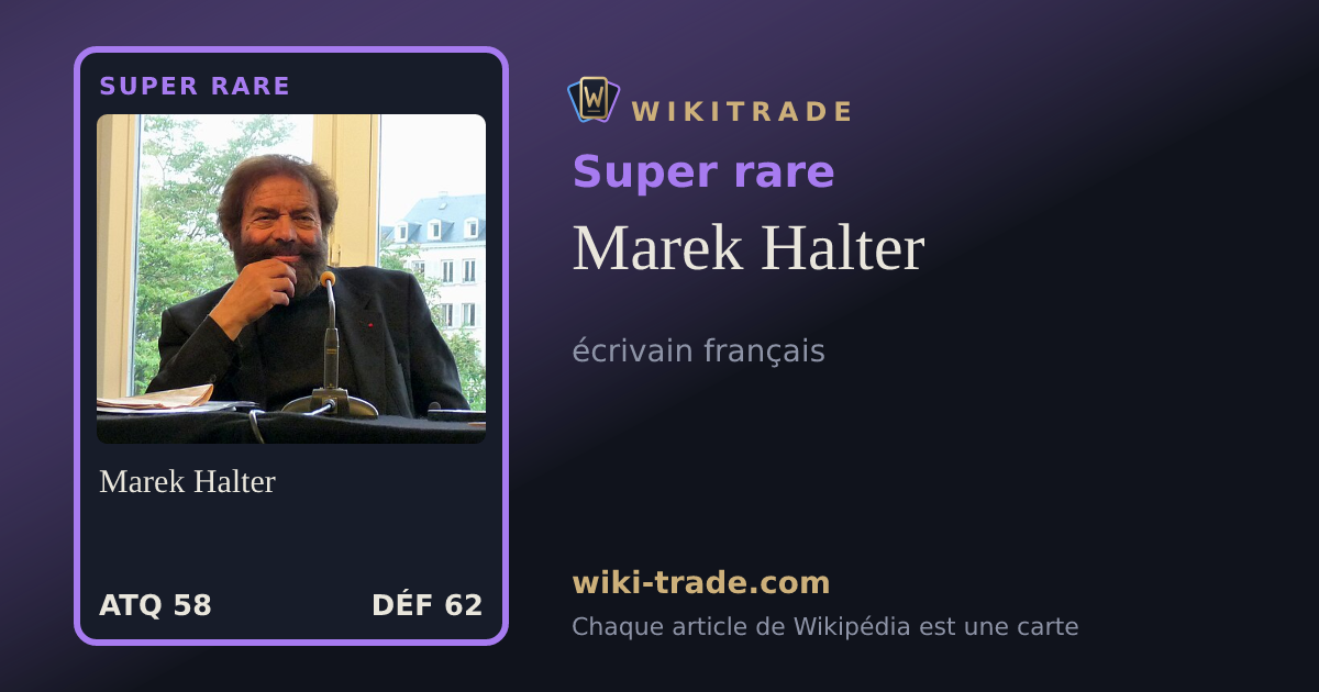 Marek Halter — carte Super rare