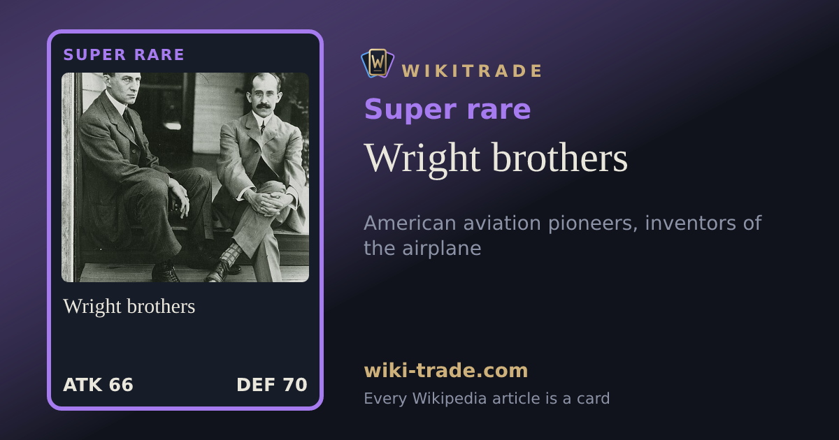 Wright brothers — Super rare card
