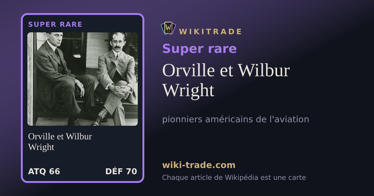 Orville et Wilbur Wright — carte Super rare