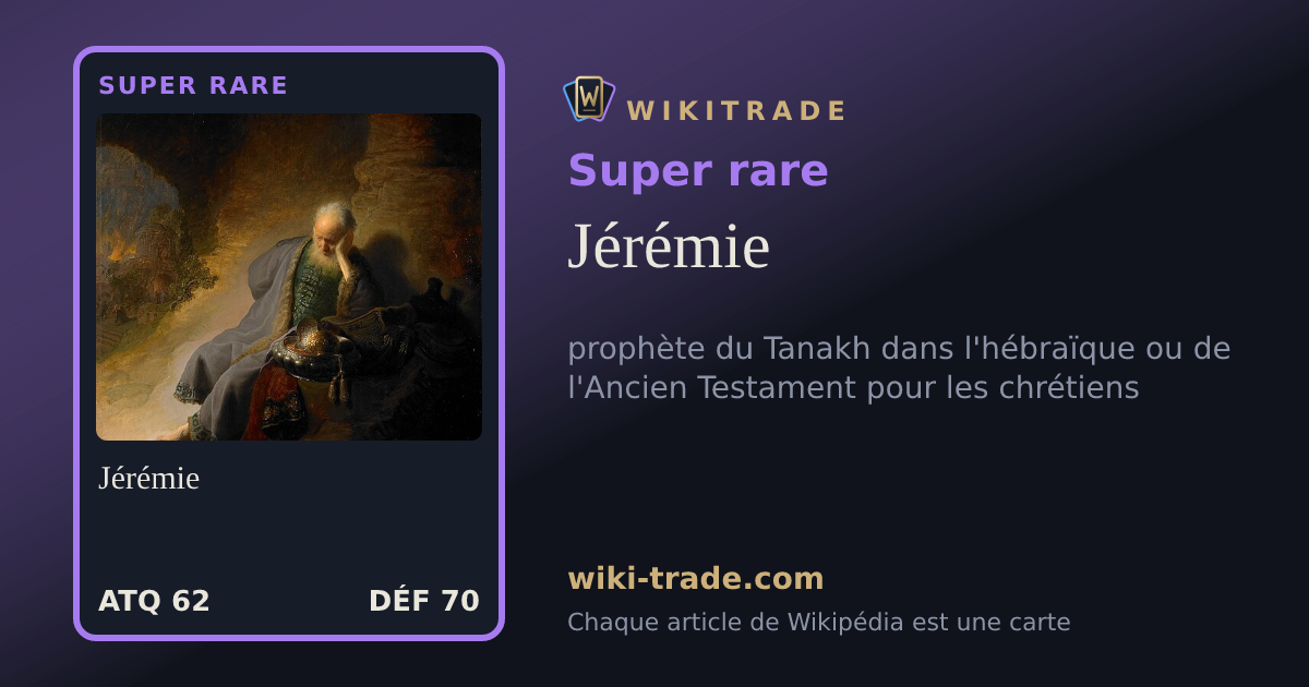 Jérémie — carte Super rare