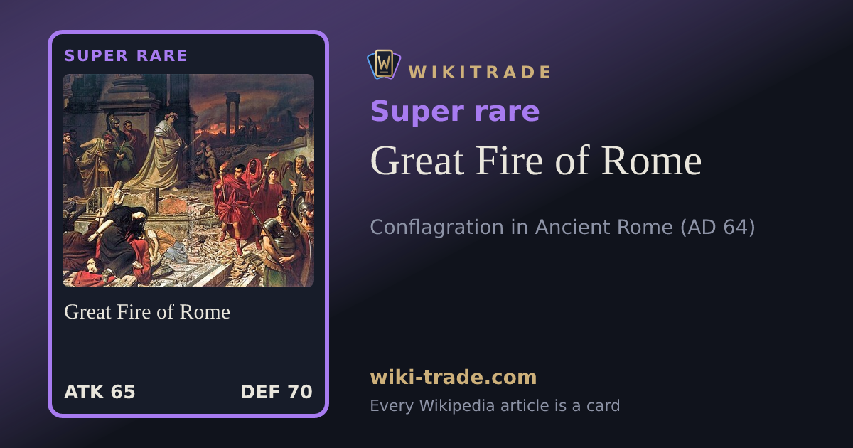 Great Fire of Rome — Super rare card