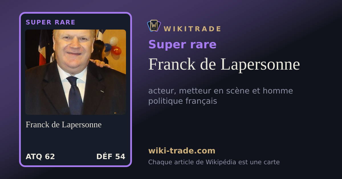 Franck de Lapersonne — carte Super rare