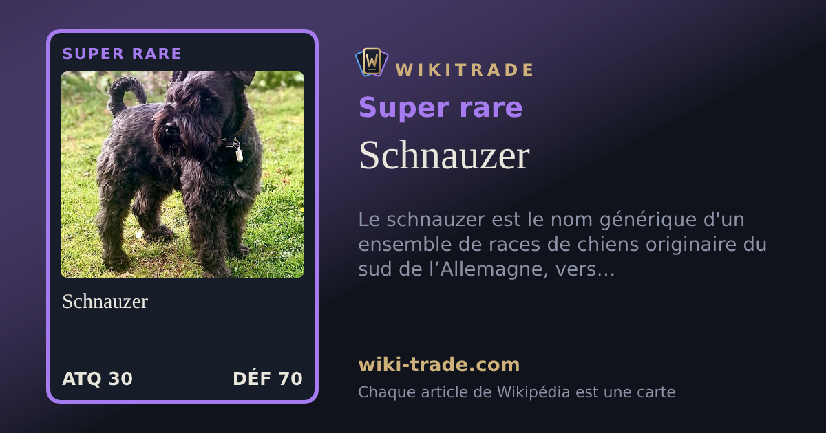 Schnauzer — carte Super rare