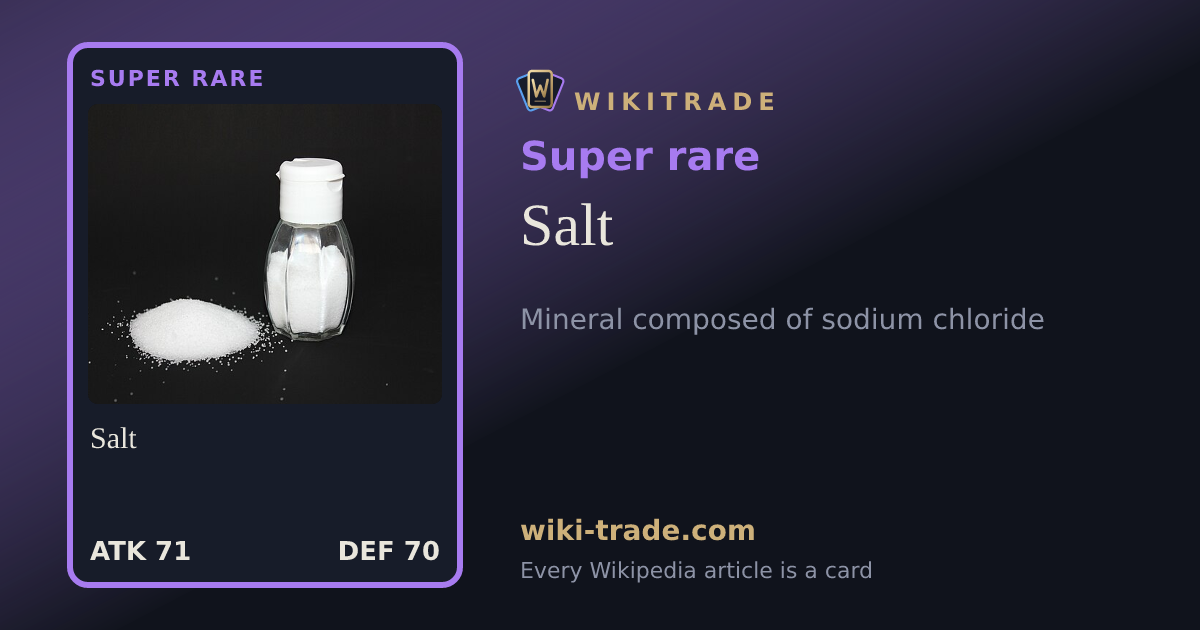 Salt — Super rare card