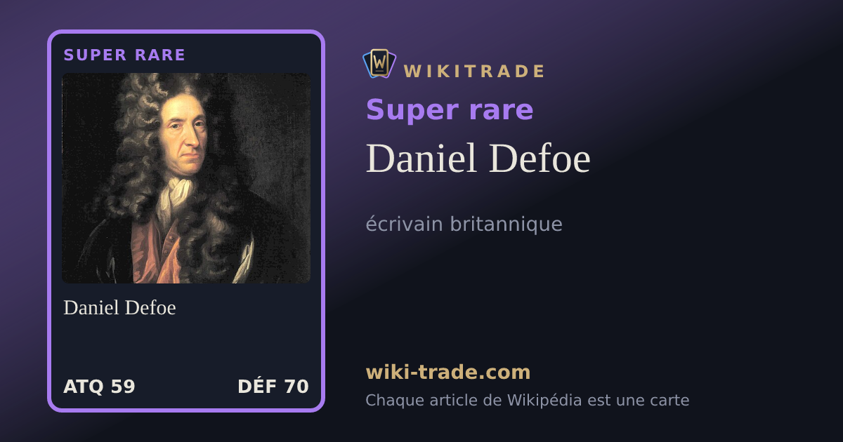 Daniel Defoe — carte Super rare