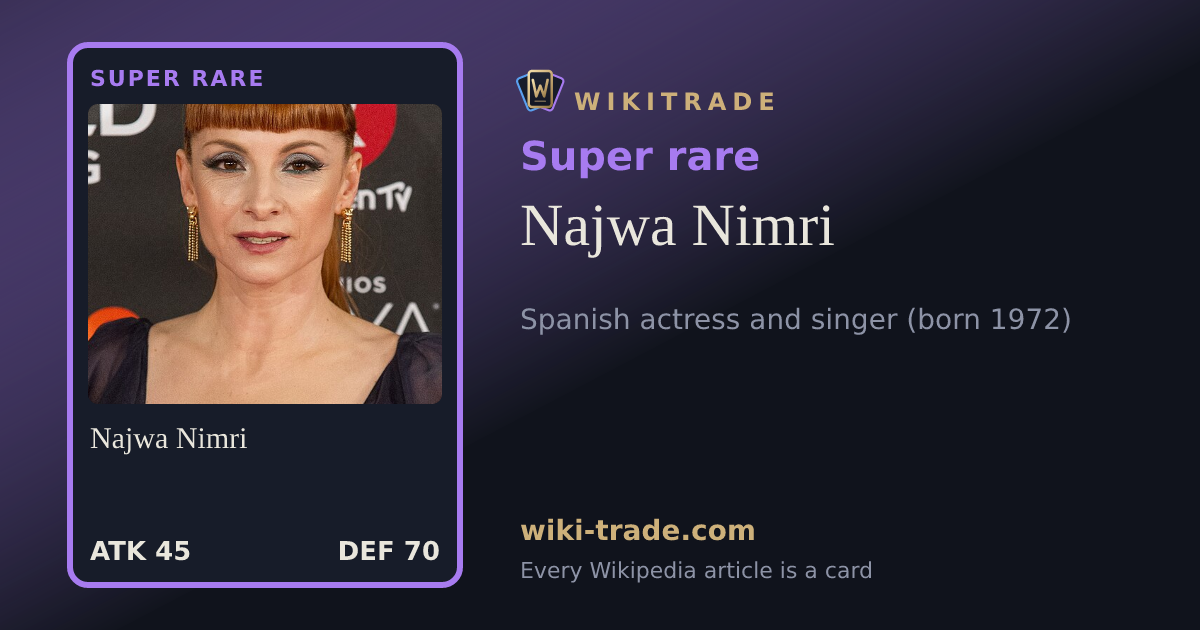 Najwa Nimri — Super rare card