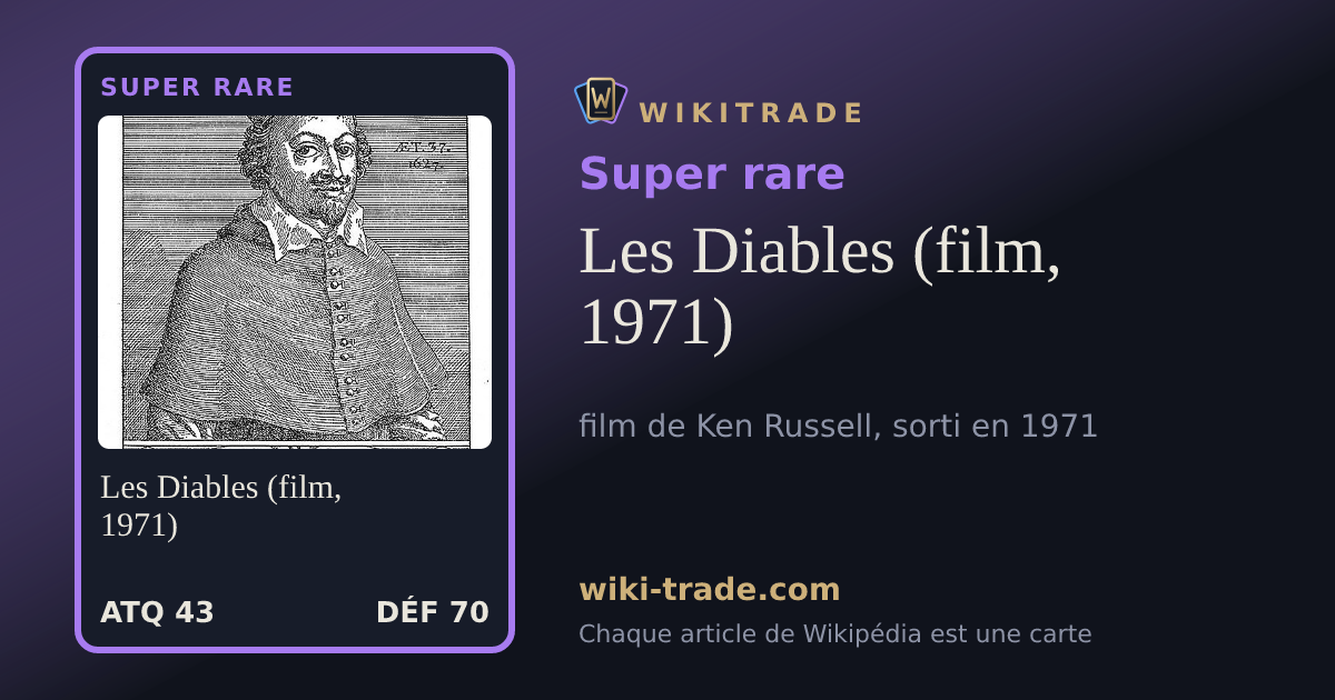 Les Diables (film, 1971) — carte Super rare
