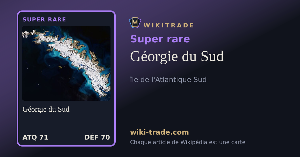 Géorgie du Sud — carte Super rare