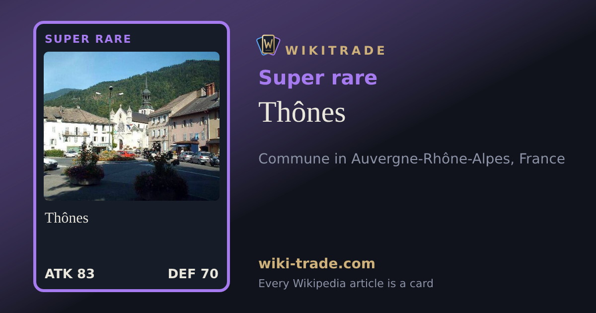 Thônes — Super rare card
