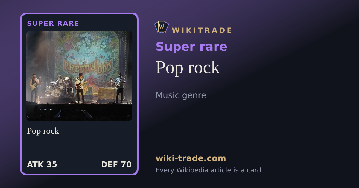 Pop rock — Super rare card