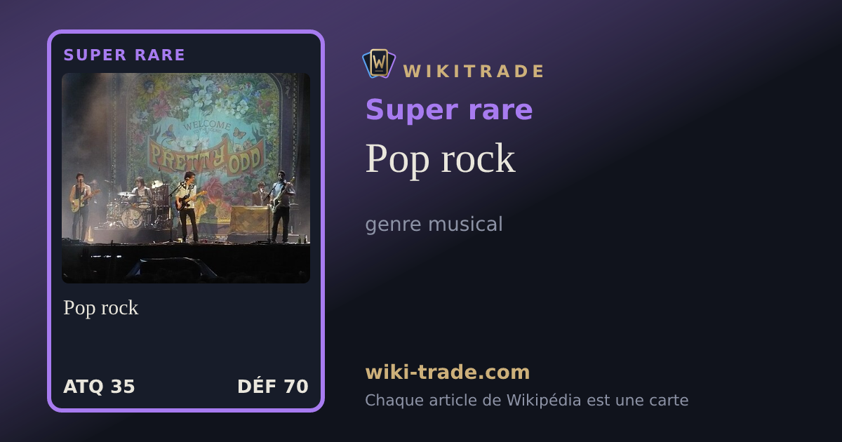 Pop rock — carte Super rare