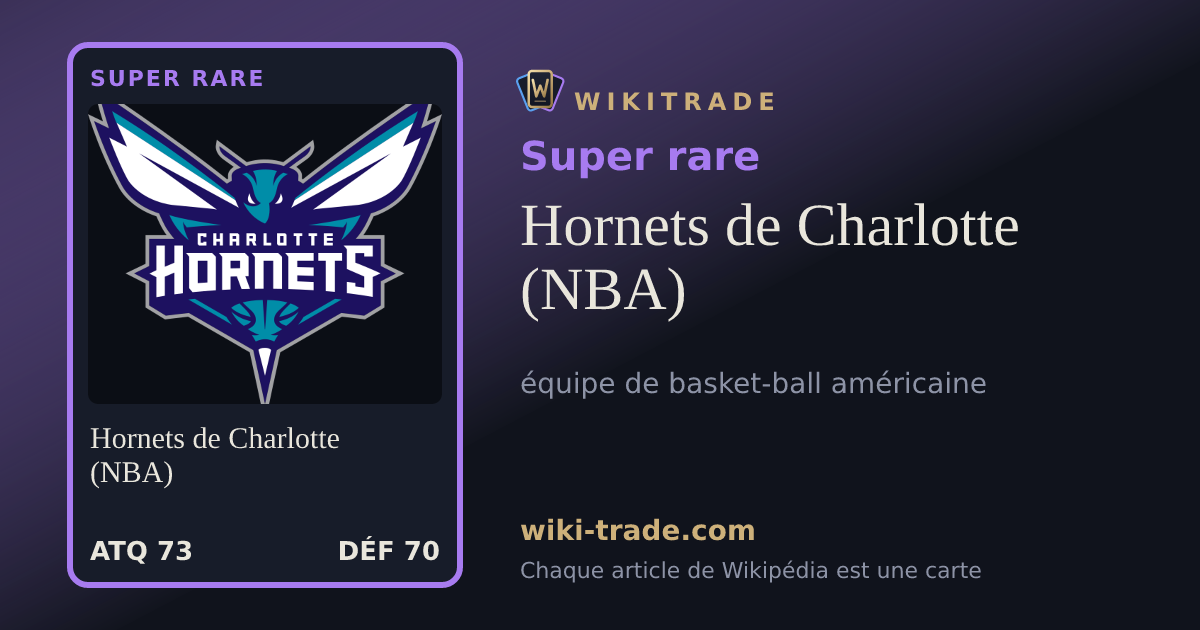 Hornets de Charlotte (NBA) — carte Super rare