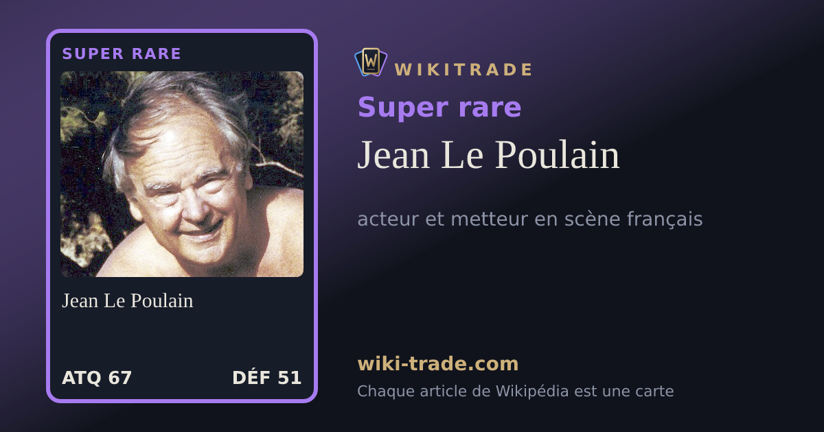 Jean Le Poulain — carte Super rare