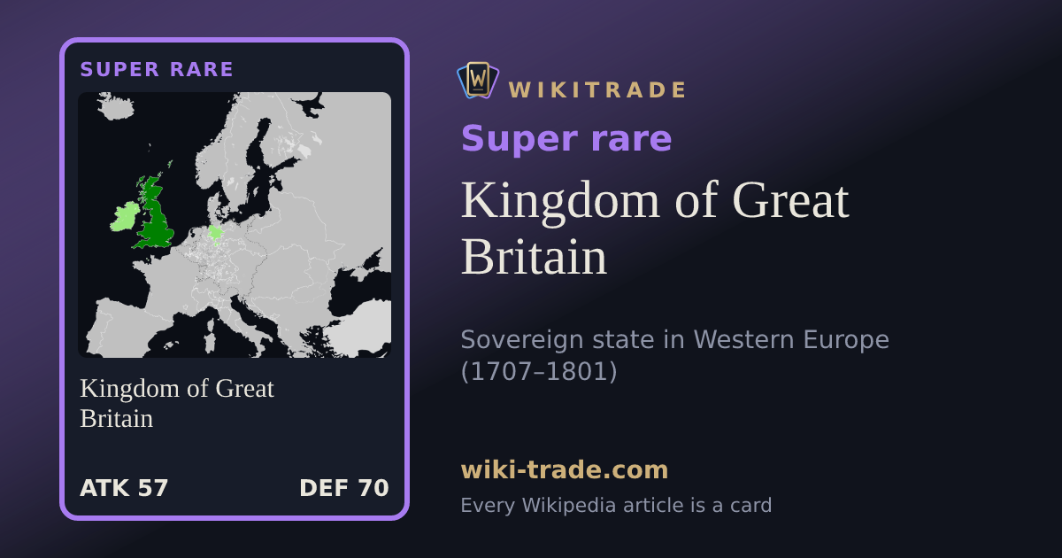 Kingdom of Great Britain — Super rare card
