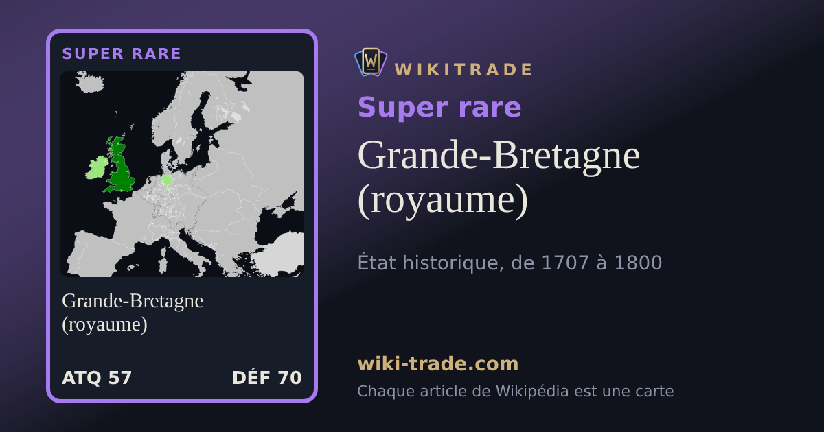 Grande-Bretagne (royaume) — carte Super rare