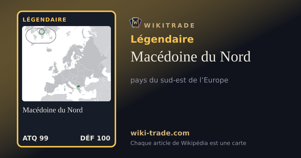 Macédoine du Nord — carte Légendaire