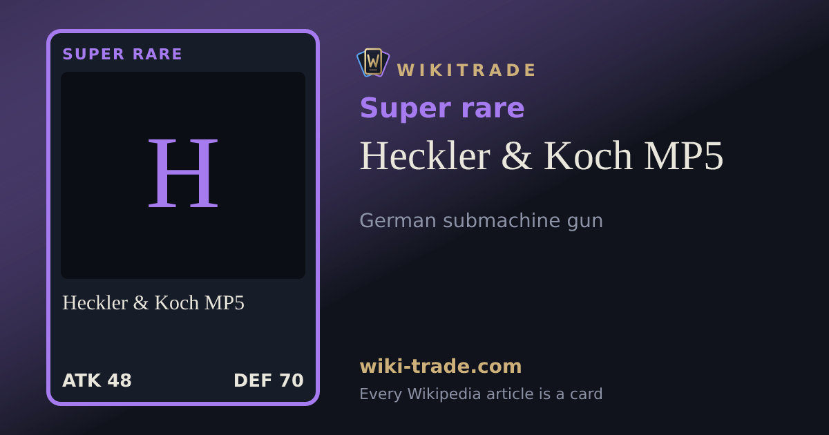 Heckler & Koch MP5 — Super rare card