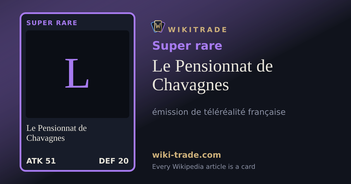 Le Pensionnat de Chavagnes — Super rare card