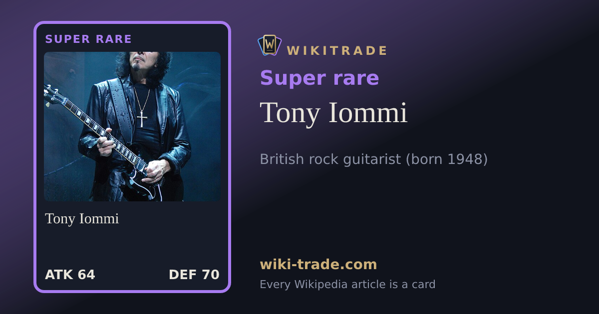 Tony Iommi — Super rare card