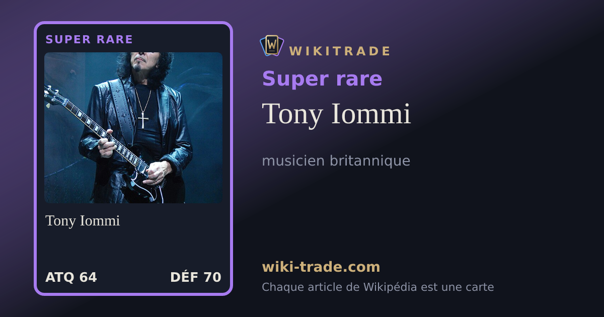 Tony Iommi — carte Super rare