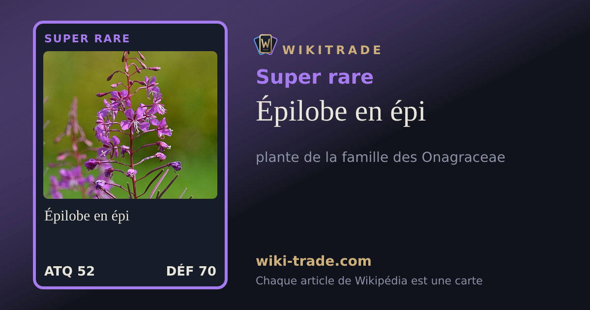 Épilobe en épi — carte Super rare
