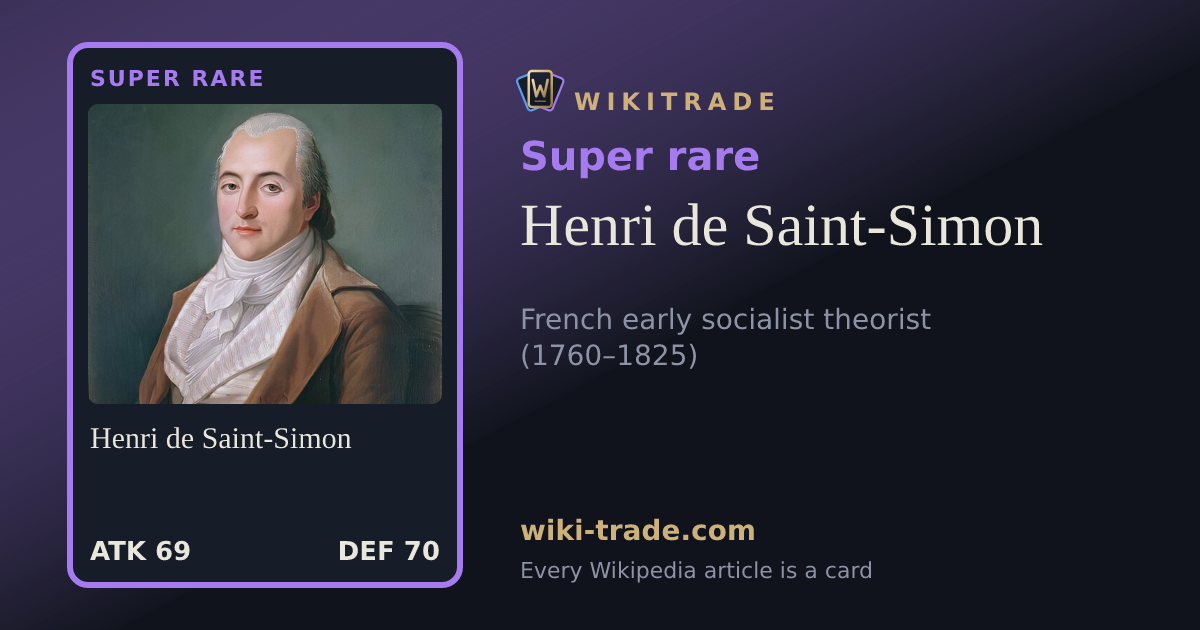 Henri de Saint-Simon — Super rare card
