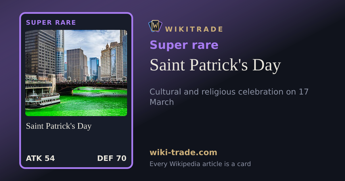 Saint Patrick's Day — Super rare card