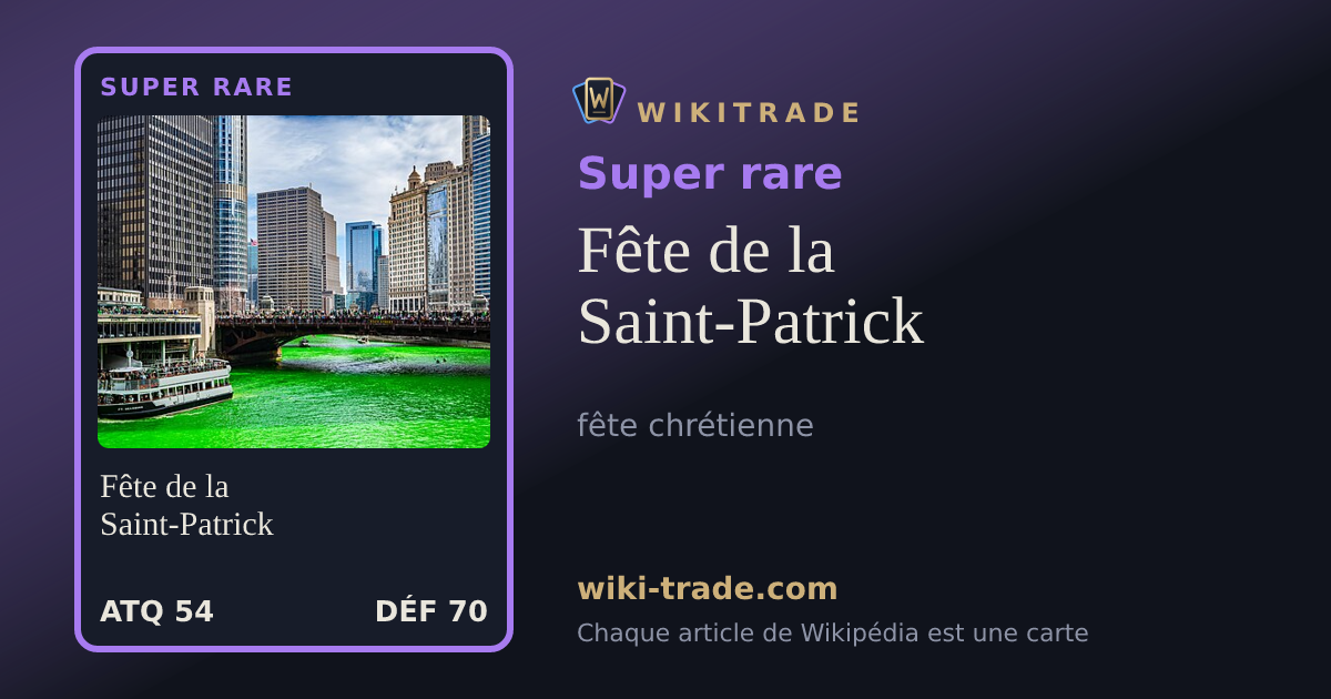 Fête de la Saint-Patrick — carte Super rare