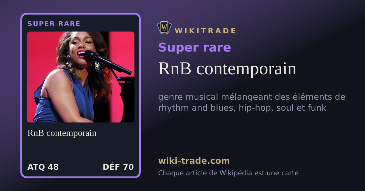 RnB contemporain — carte Super rare